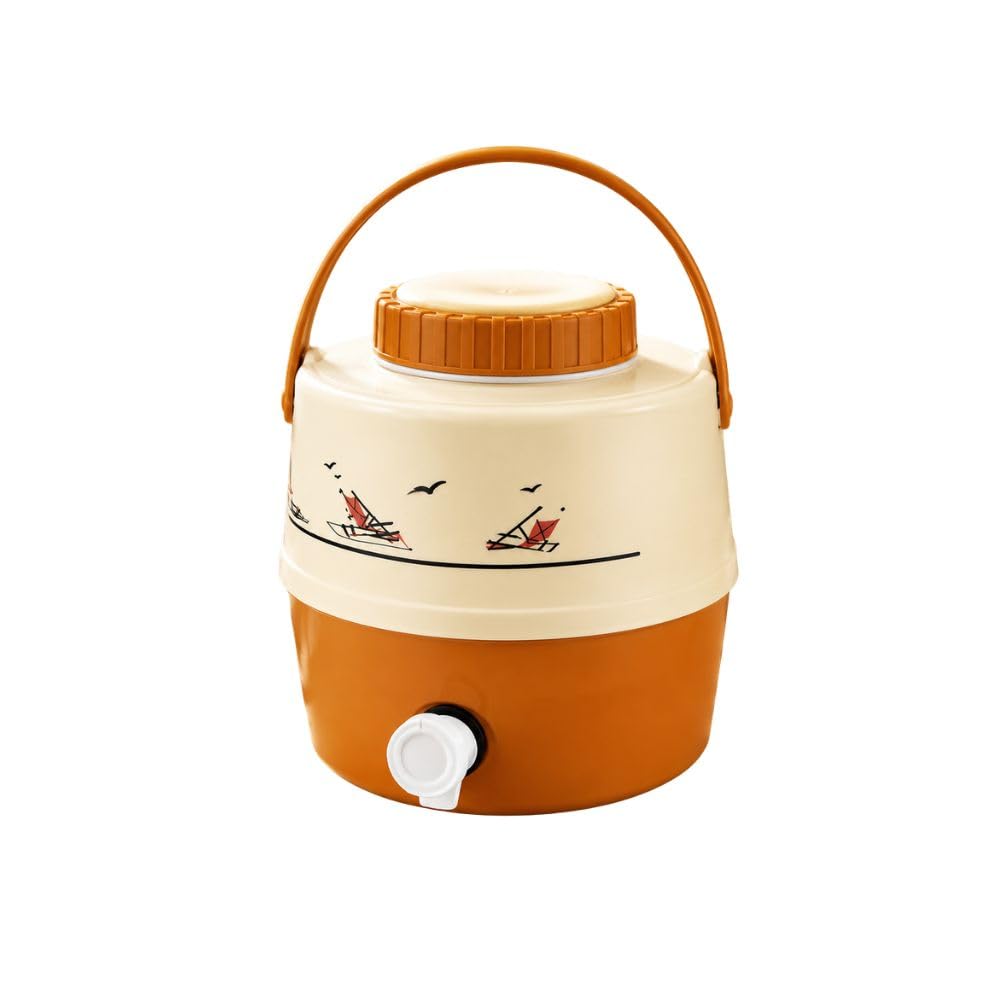 Insulated Water Jug with Spigot Tap & Carry Handle, 14L Orange Water Cooler for Camping, Outdoor, Picnic, Sports, Travel, Camper, Beverage Dispenser, Heavy Duty Portable Water Container-image-29