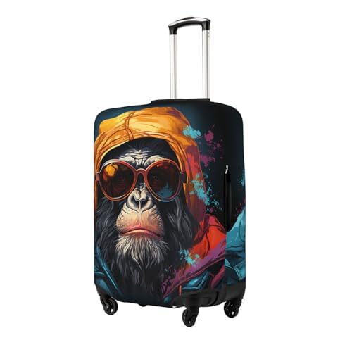 Cool Gorilla Funny Swag colorful Elastic Travel Luggage Cover Travel Suitcase Cover for Trunk Case 19''-32'' Luggage Protective Cover2