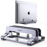 UGREEN Support de support pour ordinateur portable vertical double fente pour bureau, support en aluminium réglable compatible avec MacBook Pro Air, Ideapad, Livre de surface, Chromebook Jusqu'à 17.3 1 cm