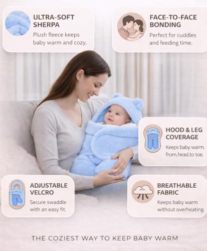 Image of BRANDONN Baby Blanket Newborn Carry Nest | Soft & Breathable Lounger for Newborn | Portable Bedding for Supervised Rest & Travel | Lightweight Infant (0-9 Months)