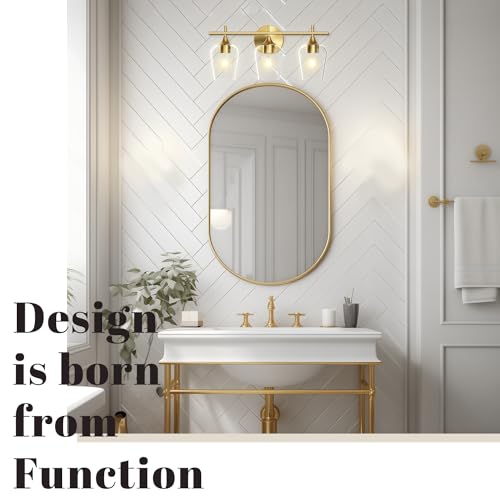 image for Hamilyeah Bathroom Vanity Light Fixture Over Mirror, Gold Bathroom Lig
