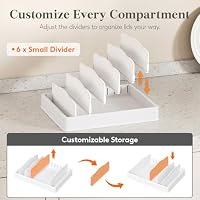Lifewit Kitchen Cabinet Organizer for Food Contanier Lid with 7 Sections — image 5