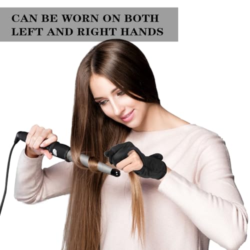 heat resistant gloves for hair styling professional curling wand glove 3 finger mittens heat protector glove