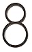 Distinctions by Hillman 843229 5-Inch Die Cast Floating/Flush Mount House Number, Aged Bronze, Number 8