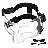Toyvian Clear Basketball Face Guard Adjustable Sports Mask for Broken Nose Protection Lightweight Transparent Design for and Secure Fit for Youth and Adults