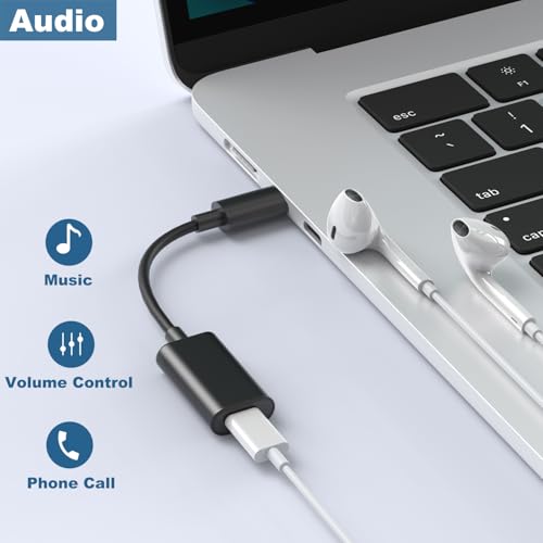 Adaptador USB C a Lightning para usar auriculares en iPhone 15 Pro 3