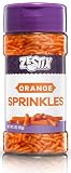 Orange Sprinkles 3 Oz Bottle | Jimmies Sprinkles For Cake Decorating | Dessert Topping For Baking, Cupcakes, Cookies, Ice Cream, Holidays & Vibrant Celebrations