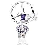 FKDEMI for Benz Hood Star Emblem Badge Alloy Plated Hood Replacement Logo Accessories Fit for W124 W210 E-Class W202 W203 C Class W204 For Ben silver universal fit FKDEMI FKDEMI