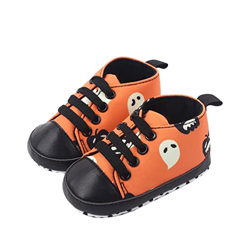 sfdgfhyf 0-18 MonthsToddler Casual Boy Shoes Infant Toddler Shoes Soft Sole Cute Bow Plaid Fruit Print (Black, 6-12 Months)2