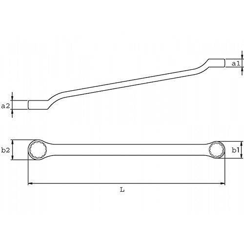 Clé polygonale double 1-1-1/8 pouce pour serrage mécanique