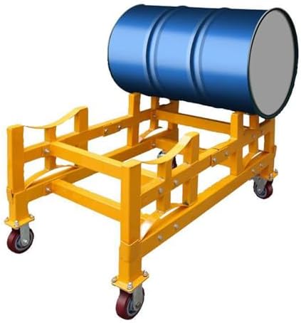 Stackable Steel Drum Cradle with Wheels - Heavy-Duty Drum Handling Solution for Workshops & Factories, Capacity for Secure Transport & Storage