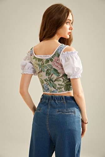 Image of Scarlet Darkness Women's Underbust Corset Top Renaissance Medieval Lace-up Boned Fairycore Pirate Corsets