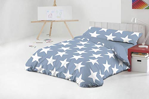 JAVIER LARRAINZAR Juego de sábanas Nórdica Cama 105 cm Azul Modelo Star