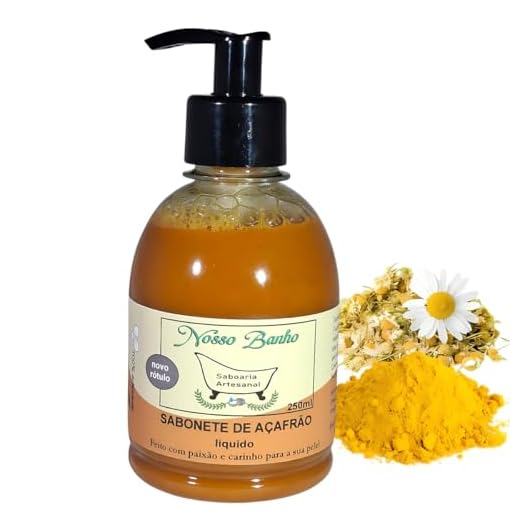 Sabonete Líquido de Açafrão Artesanal Depilatório Clareador Esfoliante