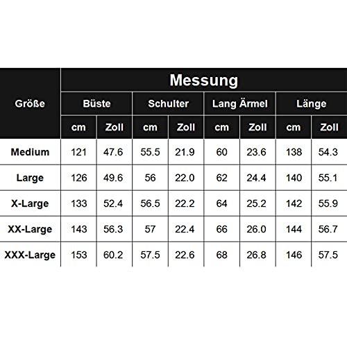 YAOHUOLE Herren Kaftan Lang Thobe Herren Leinen Robe Männer Schwarz 2XL