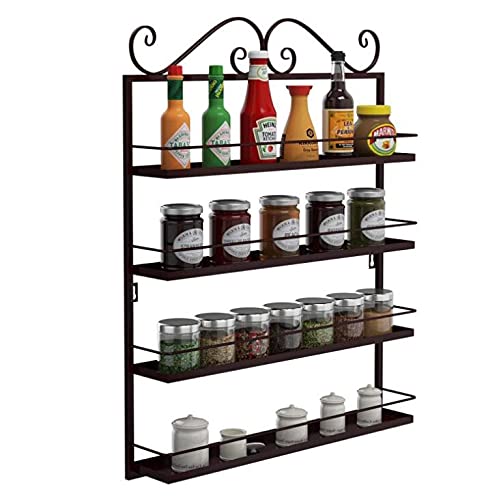 B-yun Gewürz-Rack, 4-stufiger Gegenständer Oder Wandmontierter Lagergestell Cover