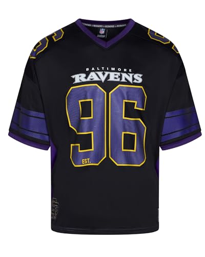 Recovered Baltimore Ravens NFL Mesh Oversized Top Jersey Camiseta Negro