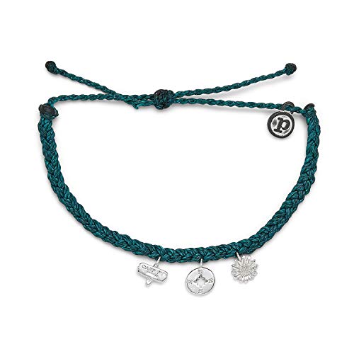 Pura Vida Silver or Gold Happy Camper Bracelet - 100% Waterproof, Adjustable Band - Brand Charm