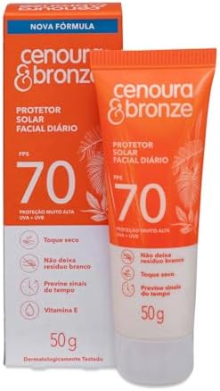 Protetor Solar Facial Diário FPS 70 Cenoura & Bronze 50g