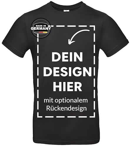 Individuelles T-Shirt mit Ihrem Bild und Text_ Schwarz XXL