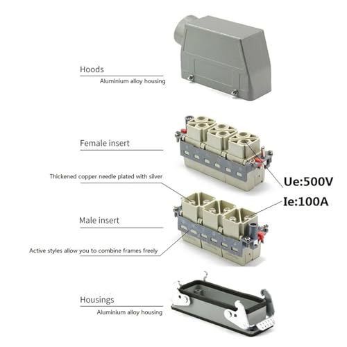 Conector de alta corriente 100A resistente 6 pines miniatura 4