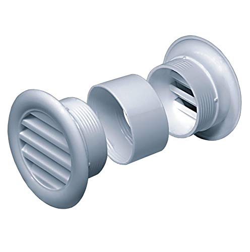 Silver Mini Circle Air Vent Grille Door Round Ventilation Cover