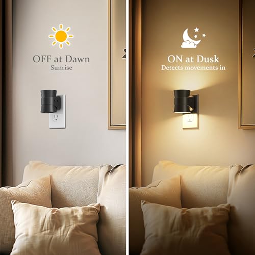 Image of JandCase Night Light, Night Lights Plug Into Wall with 3 Color, Dimmable | 2 Pack Dusk to Dawn Sensor Dimmable Nightlight, 3CCT (3000K /4000K /5000K) Adjustable LED Night Light for Bathroom Hallway