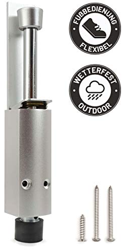 D&D Living Türfeststeller - Kick&Fix Türhalter für Innen & Außen mit Fußbedienung - robust | rostfrei | rutschfest