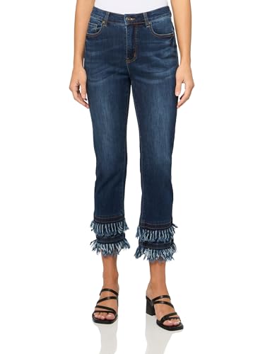 John Mark Five-Pocket Crop with Double Fringe Hem