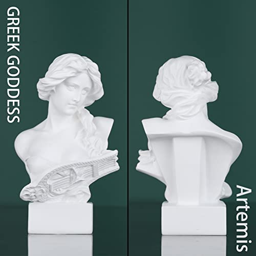 Lccck 6 Inch H Greek Mythology Bust Statue Decor,Artemis Statues Roman Goddess Figurines,Used For Sketch Practice Aesthetics Statues And Sculptures And Indoor Filling Space For Living Room thumb #6