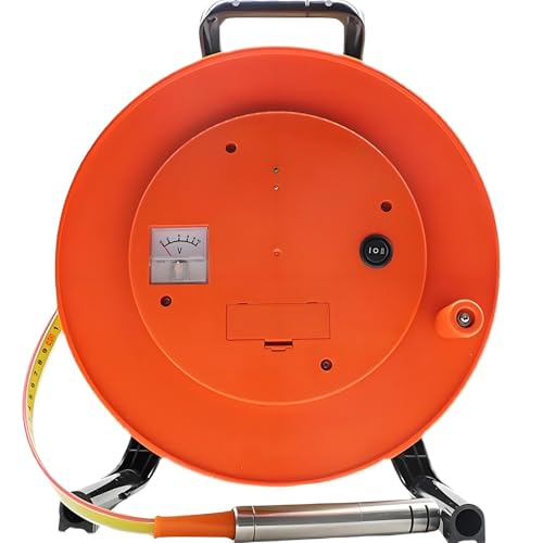 Misuratore digitale del livello dell'acqua, strumento di misurazione della profondità di 200 m, nastro in acciaio resistente per pozzi, fori e serbatoio, sonda accurata da 25 mm per la valutazione del