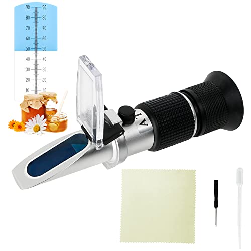 Reviews de Refractómetros del mes. 45 Óptica Refractómetro, refractómetro brix digital 0-90% brixómetro, refractómetro digital,refractómetro para miel,refractómetros para probador de azúcar de jugo de jarabe de...