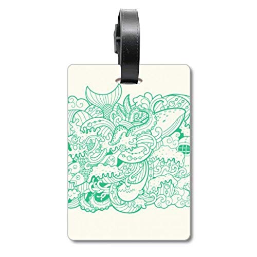 Étiquette d'identification de valise étanche motif requin