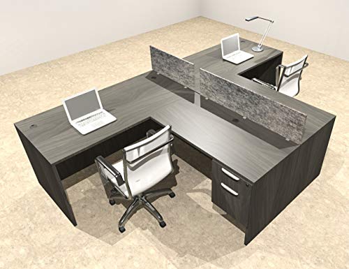 Two Person Modern Accoustic Divider Office Workstation Desk Set, OT-SUL-SPRG78