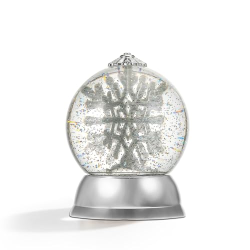 hikalycoco 16,5cm Schneekugeln mit 360° Drehenden Schneeflocken,...