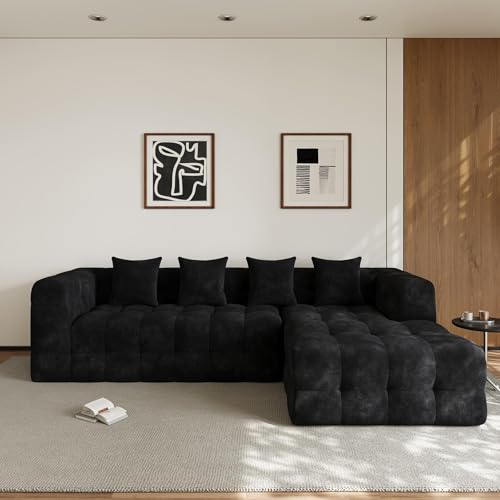 JERTES 120" Luxury Modern Tight Curved Back Sofa, Minimalist Style Comfy...