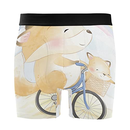 Calzoncillos bóxer para hombre de diseño exclusivo zorro arcoíris ropa interior ultra suave