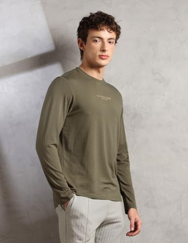 Image of U.S. Polo ASSN. Mens PE006 Supima Cotton Brethable Full Sleeve Lounge T-Shirt