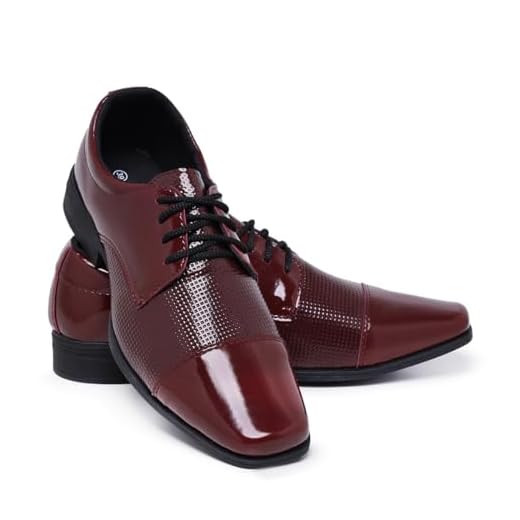 Sapato Social Masculino Elegante Bico Fino com Cadarço 701 (Bordô, BR, Adulto, Numérico, 37)