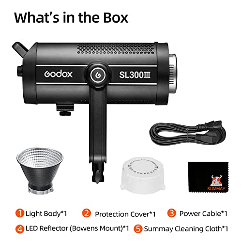 Ficha técnica Godox SL300III LED Video Light 99300lux@1m 5600K CRI96 TLCI97 Montaje Bowens 0%-100% Ajuste Brillo Modo Silencioso Efecto 8FX Incorporado Adecuado para Vídeo Estudio Naturaleza Muerta Entrevistas - Fernando Cortés