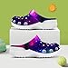 Toddler's Fashion Outdoor Beach Pool Shoes for Cute Summer Style, Purple Galaxy