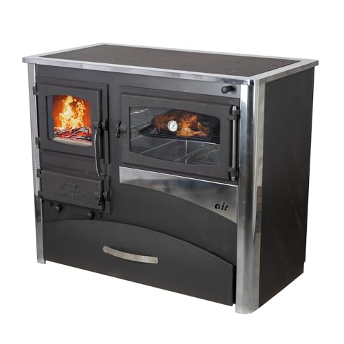 Produktfoto von EEK A Kaminofen mit Backfach und Herdplatte ABC Concept 2 Air Rechts Mehrfachbelegung Holzofen 11,6 kW Kamin Ofen Holz…