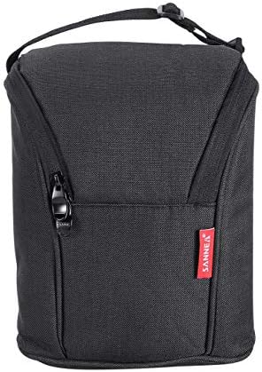 Lightweight Insulated Mini Lunch Bag,Cooler Lunch Box For Women,Men, Compact Lunch Pail for Office Black.¡­