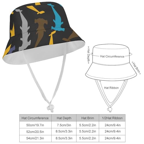 Hammerhead SharkChildren's Bucket Hat for Boys and Girls, Breathable Summer Beach Hat54cm2