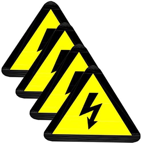 BELLIFFY 20 Sheets Warning Sticker Electrical Stickers for Caution High Voltage Sign Reflective Decals