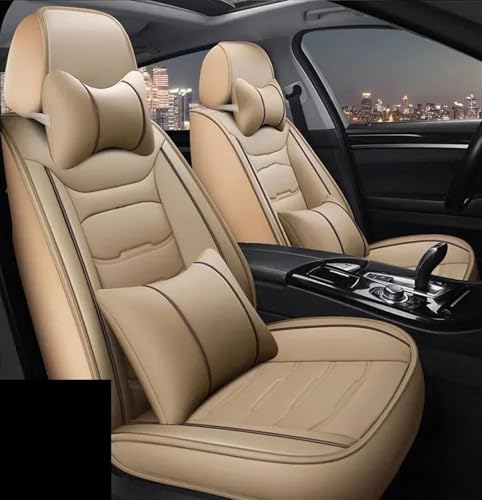 Housses de siège auto luxe en cuir PU beige pour la protection de votre A1 8X1
