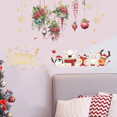 Vinilos de Pared Navidad Muñeco de Nieve y Animales miniatura 7