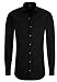 Produktbild eterna Hemd Slim Fit Baumwolle Uni Kentkragen (39, Schwarz)