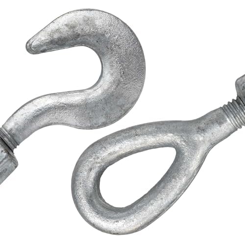 Tensor de cable galvanizado US Cargo Control de 5/16 pulgada x 4-1/2 pulgada con ojal y gancho, límite de carga de trabajo de 700 libras, paquete de 4 unidades, para torres, suspensión, minería, izaje y tensado miniatura 8