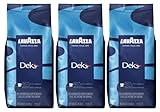 Lavazza Dek Decaffeinated Coffee Beans 500g (Pack of 3, Total 1.5kg) - Rich Espresso Flavor